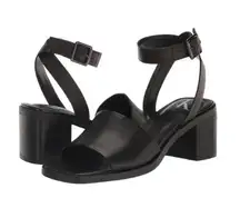 Calvin Klein Jeans Shoes Women's Size 7.5M Black Leather High Heel Sandals