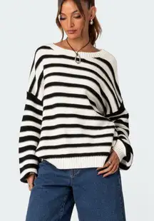edikted black and white striped sweater