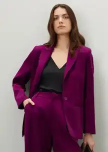 Endless Rose Jacket Womens Small Purple Pink Blazer‎ Single Button Career