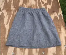 J. Crew Womens Size 0 Skirt Gray Wool Blend Red‎ White Blue Spec Work Classic