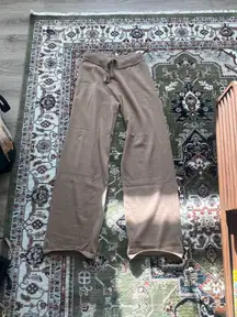 Rumored Cashmere Lounge Sweatpants Tan Small