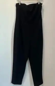 Express strapless black dressy straight leg jumpsuit size 12