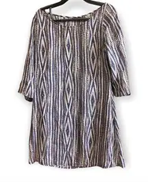 MYNE Ashley Ann Silk Dress Long Sleeve Tunic Size 6