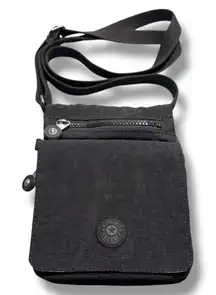 Kipling New Eldorado Minibag, Lightweight Crossbody, Black Nylon Travel Bag