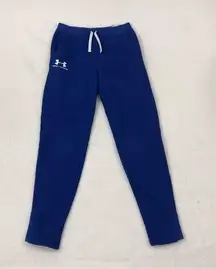 Under Armour Coldgear Fitted Blue Athletic Joggers Sweatpants Youth XL Womens S.