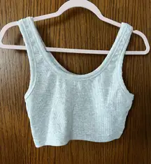 Gray Crop Top