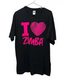 Zumba wear I love Zumba black pink graphic t-shirt one size fits most