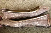 Coach Gold Flats