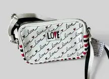 Brighton NEW Love Scrolls Novelty printed crossbody bag, travel, postcard