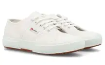 Superga 2750 COTU Classic White Canvas Lace Up Sneakers