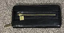 Anne Klein Alligator Alley Zip-Around Wallet