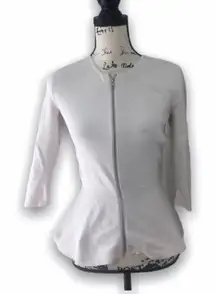 Ralph Lauren SZ SP Full Zip Peplum Sweater