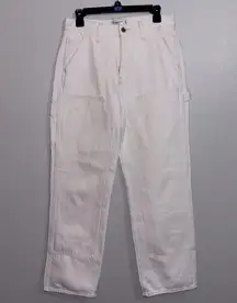 2/$20 Abercrombie & Fitch Womens Jeans Size 4 White The Slouch Jean Mid Rise