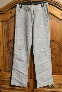 Grey linen wide leg pants #linenpants