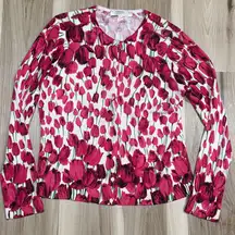 Belford Saks Fifth Avenue Tulip Button Up Lightweight Cardigan Women’s Large