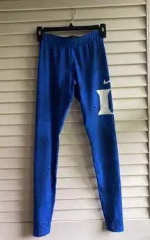 Nike Blue and White Leggings