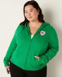 Victoria’s Secret PINK Originals Dog Glitter Logo Zip Hoodie Size XL