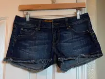 Eyelash Couture Blue Women's Shorts with pocket design and fringe edges