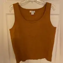5/$20- Rachel Zoe tan sleeveless sweater in size large