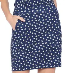 NWT Belyn Key‎ Butterfly Print Golf Skort Navy Size Small
