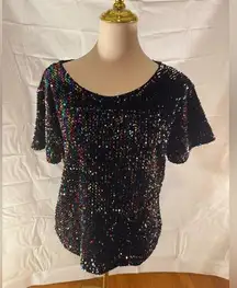 Colorful Sequin Women's Top