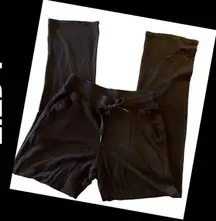 Lildy Women's Lounge Pants Flared Pull On Stretchy Pockets Casual Black Size S-M