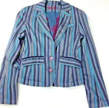 Robert Graham Women’s Blazer Jacket Striped Size 4 Multicolored