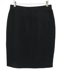St. John Basics Black Knit Knee Length Skirt 10