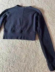 PUMA Long Sleeve Running Dark‎ Blue Crop Top Size XS