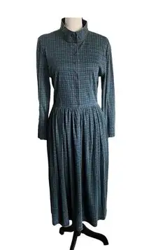 Talbots Vintage  Prairie Look Country checked Midi Dress