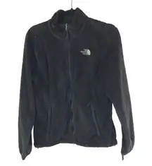 The North Face Womens Osito Jacket Plush Fuzzy Full Zip Pockets Black M