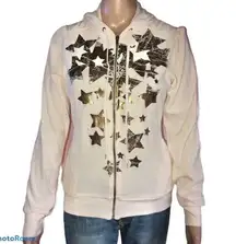 Self Esteem velour metallic star hoodie