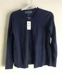 Karen Scott Women’s Jersey Cardigan Long Sleeve Button Up Size Small