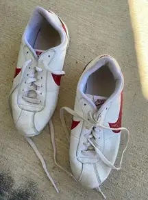 NIKE Stamina Red Swoosh Cheer Shoes Sneakers, Size 9