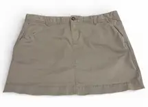 Old Navy Perfect Mini Skirt Khaki Cotton Stretch Size 14