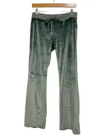 Aerie Real Good Velour Flare Pants Joggers Lounge Green Size S Velvet Cozy Soft