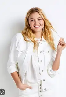 Maurices XL Women's White Denim Jacket