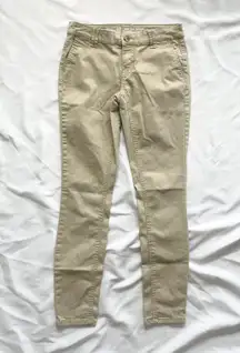 Mossimo Mid Rise Khaki Skinny Jeans Size 2