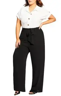 City Chic 5 For $25I  Trendy Plus Size Tie-Waist Palazzo Wide Leg Tie Pants NWT