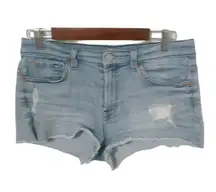 7 For All Mankind 31 Light Wash Jeans Short Shorts