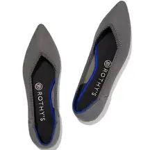 Rothy's  The Point Pointed Toe Flat Cloud Grey Birdseye 10