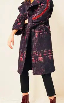 Free‎ People Punk Dreams Plaid Alpaca Button Down Coat