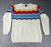 Sweet Claire Light Sweater Rainbow Stripe Size‎ M Knit Pullover Adventuretime PB