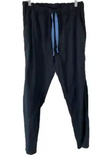 Medelita black drawstring scrub pants size small