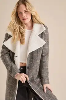 NWOT Altar’d state Opal Plaid Coat