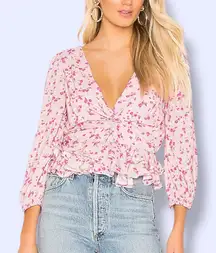 MAJORELLE Chrissa Top in Mauve Ditsy