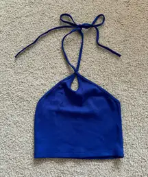 ZARA Royal Blue Halter Top