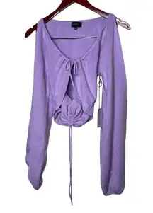 New MAJORELLE Zowie Drawcord Top in Purple sz S