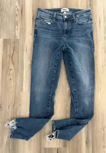 PAIGE Size 27 Skyline Ankle Peg Jeans distressed hem