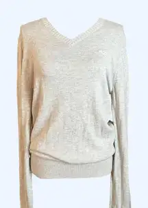 Light grey vintage 2000s Hollister Co. V-neck sweater Size Medium